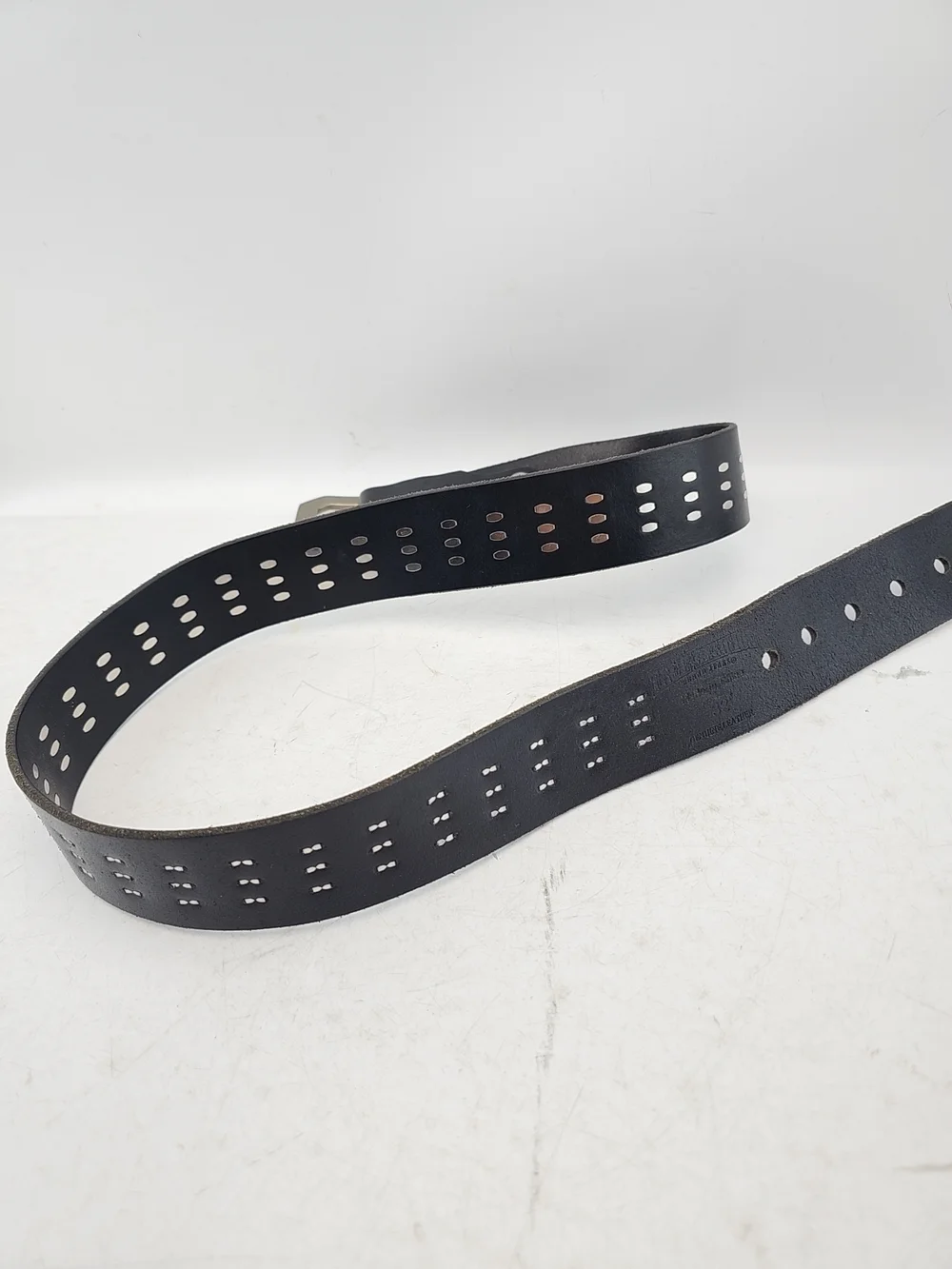 True Religion Perforated Leather Belt